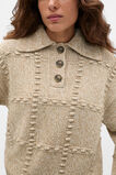 Cotton Blend Pom Pom Knit  Caramel Clay Twist  hi-res