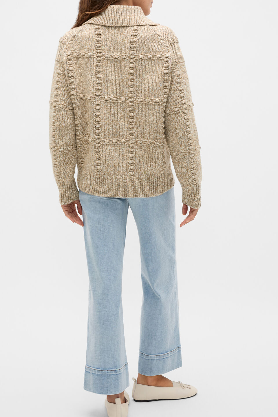 Cotton Blend Pom Pom Knit  Caramel Clay Twist