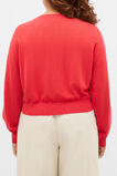 Cotton Blend Raglan Cardigan  Chilli Red  hi-res