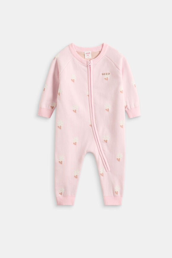 Jacquard Knit Jumpsuit  Musk  hi-res