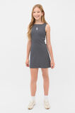 Boat Neck Rib Dress  Navy Stripe  hi-res