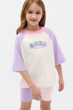 Raglan Logo Tee  Lilac  hi-res