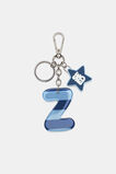Blue Stripe Initial Keyring  Z  hi-res