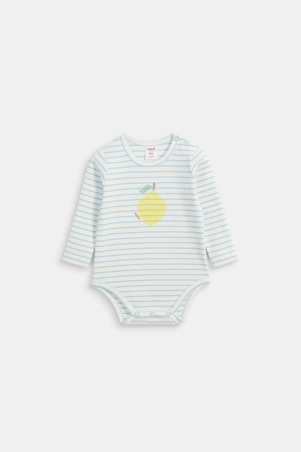 Stripe Rib Bodysuit  Arctic