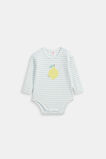 Stripe Rib Bodysuit  Arctic  hi-res