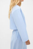 Poplin Stripe Cropped Blouse  Blue Haven Stripe  hi-res