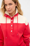 Brushed Terry Contrast Detail Sweat  Chilli Red Contrast  hi-res