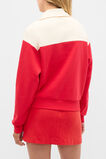 Brushed Terry Contrast Detail Sweat  Chilli Red Contrast  hi-res