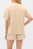 T-Shirt and Stripe Short PJ Set  Cashew Cream  hi-res