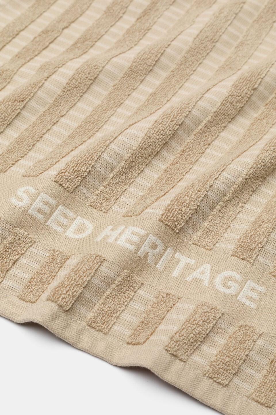 Textured Tea Towel  Cashew Cream