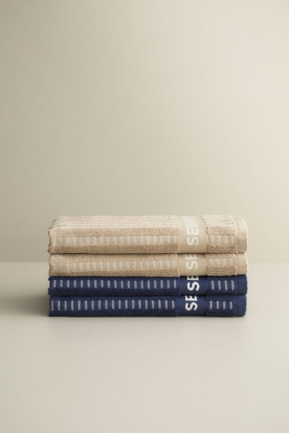 Textured Tea Towel  Cashew Cream