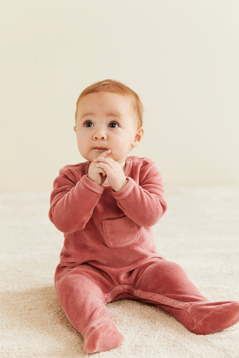 Velour Jumpsuit  Peony