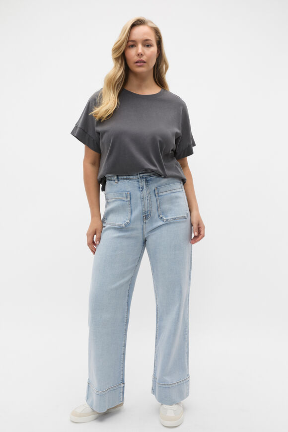 Core Longline Tee  Charcoal Wash  hi-res