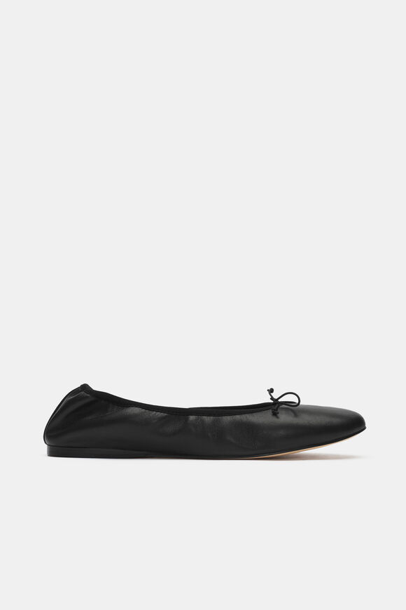 Rae Elasticated Ballet Flat  Black  hi-res