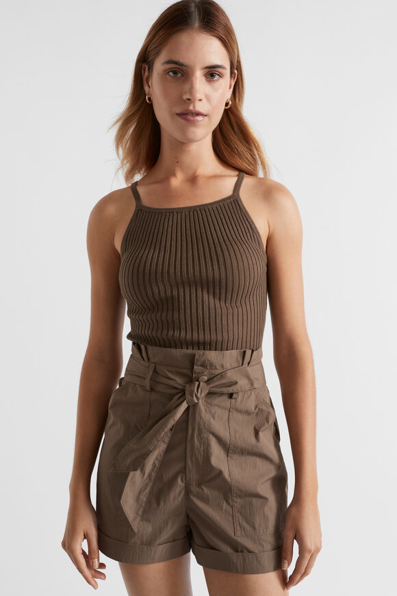 Rib Knit Camisole  Affogato  hi-res