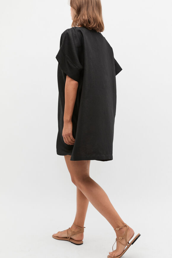 Boat Neck Poncho  Black  hi-res