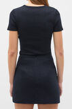 Core Linen Curve Hem Mini Skirt  Twilight Blue  hi-res