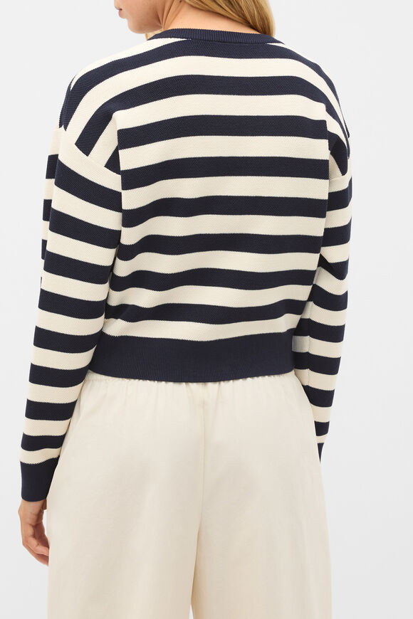 Textured Stripe Knit  Twilight Blue Stripe  hi-res