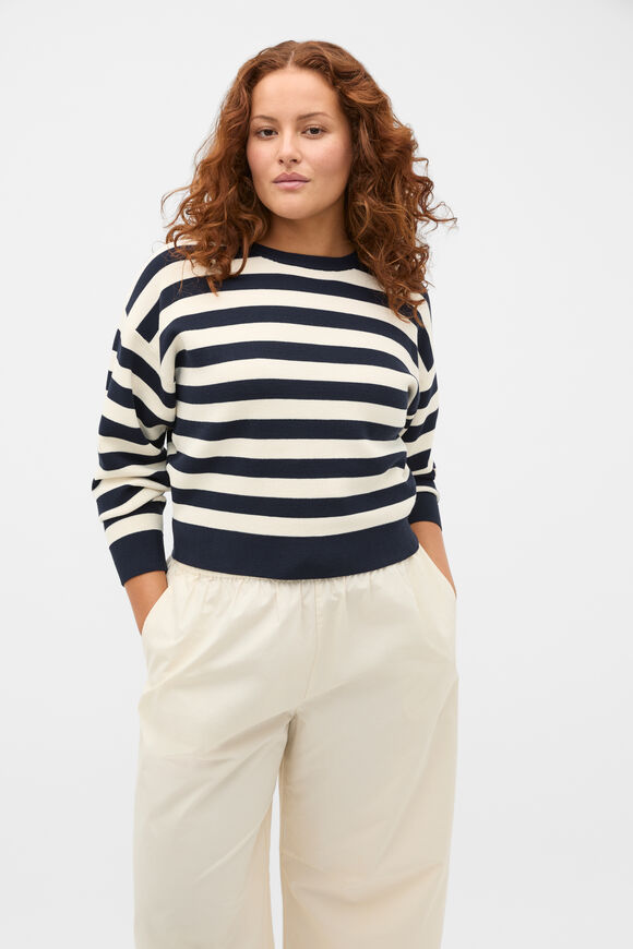 Textured Stripe Knit  Twilight Blue Stripe  hi-res