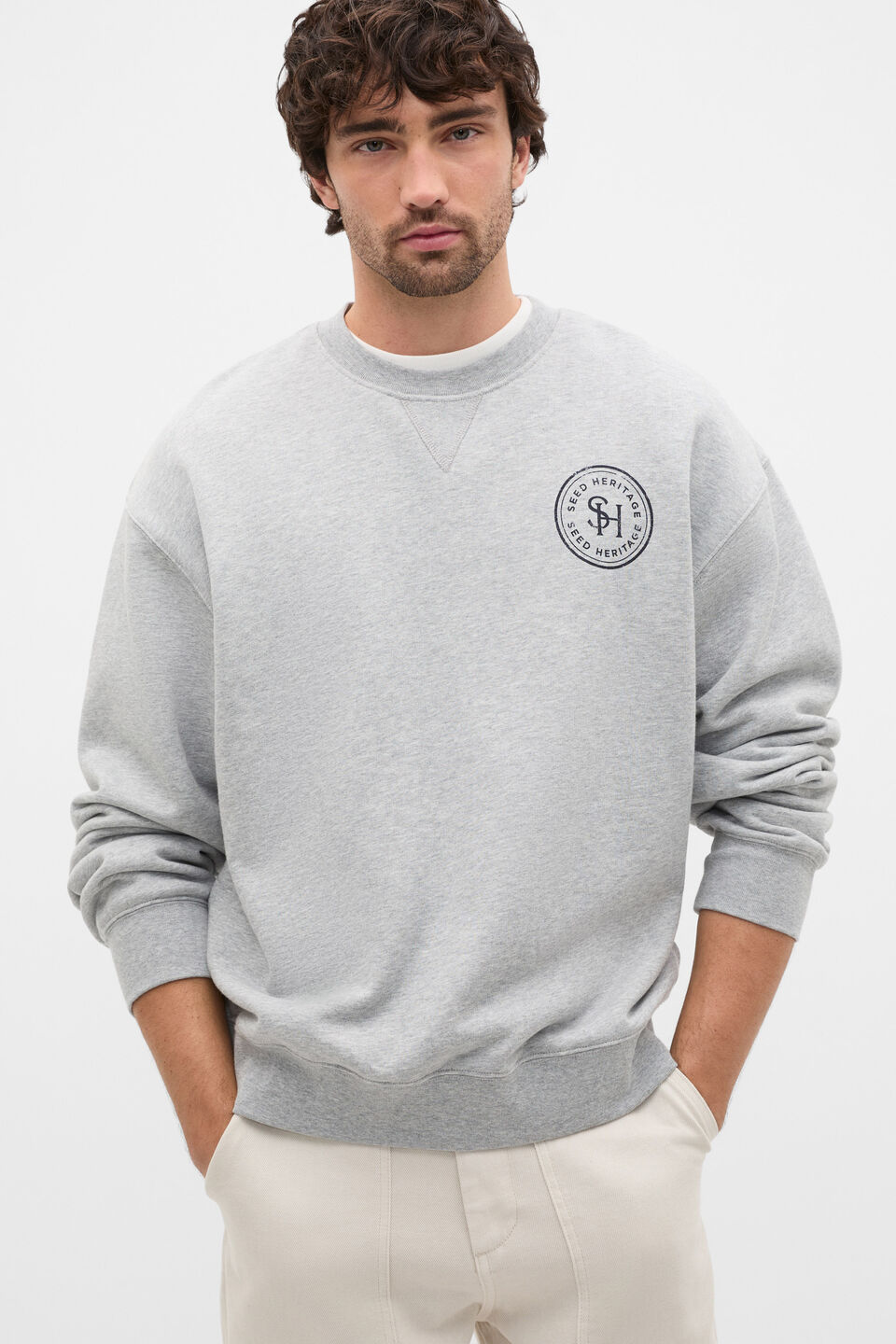 Logo Sweatshirt  Mid Grey Marle