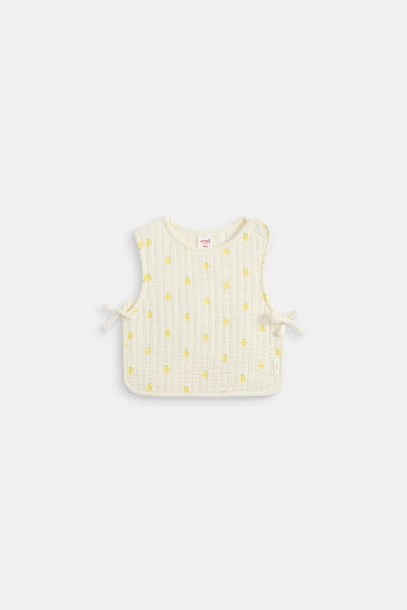 Quilted Smock Bib  Classic Cream  hi-res