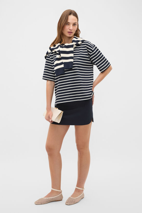 Rib Oversized Tee  Twilight Blue Stripe  hi-res