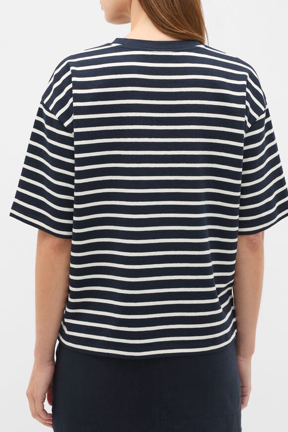 Rib Oversized Tee  Twilight Blue Stripe  hi-res