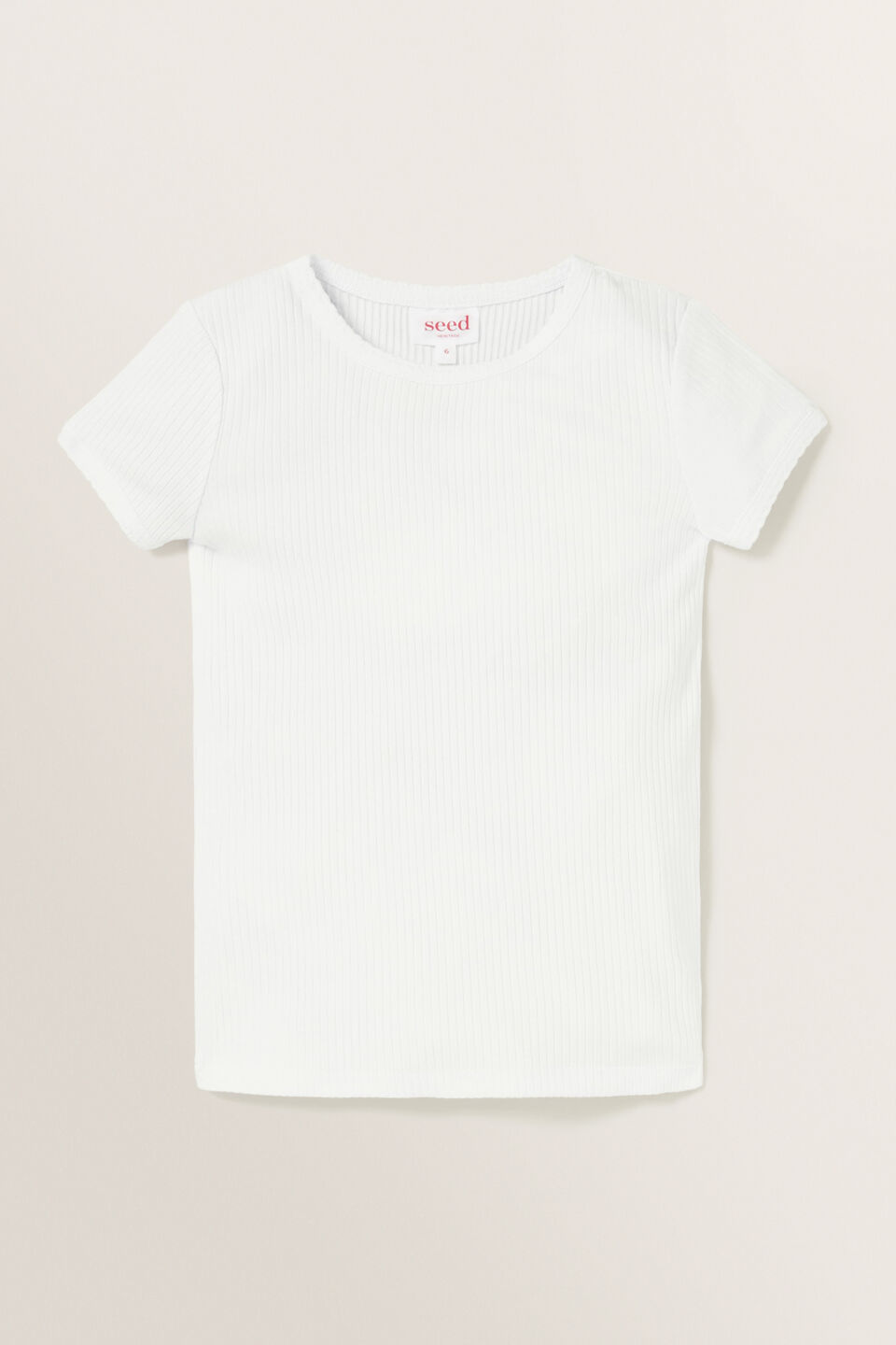 Core Summer Rib Tee  Vintage White