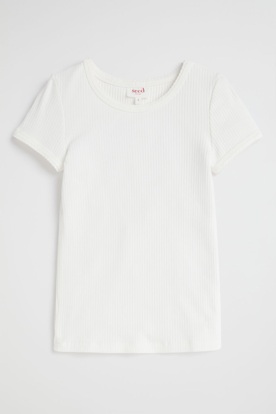 Core Summer Rib Tee  Vintage White