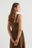 Poplin Button Through Top  Pecan Brown  hi-res