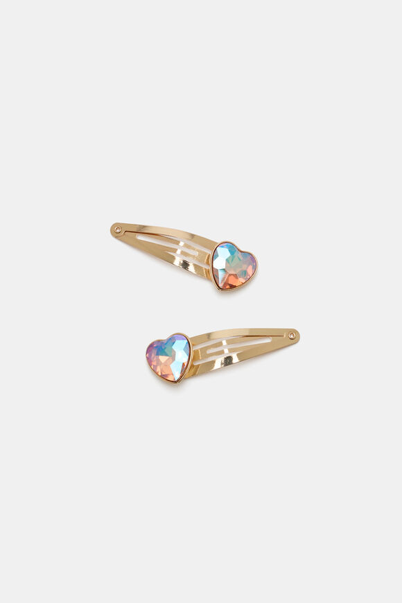 Jewel Heart Snaps  Candy Pink  hi-res