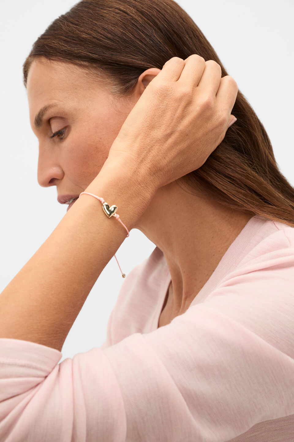 Adjustable String Bracelet  Heart