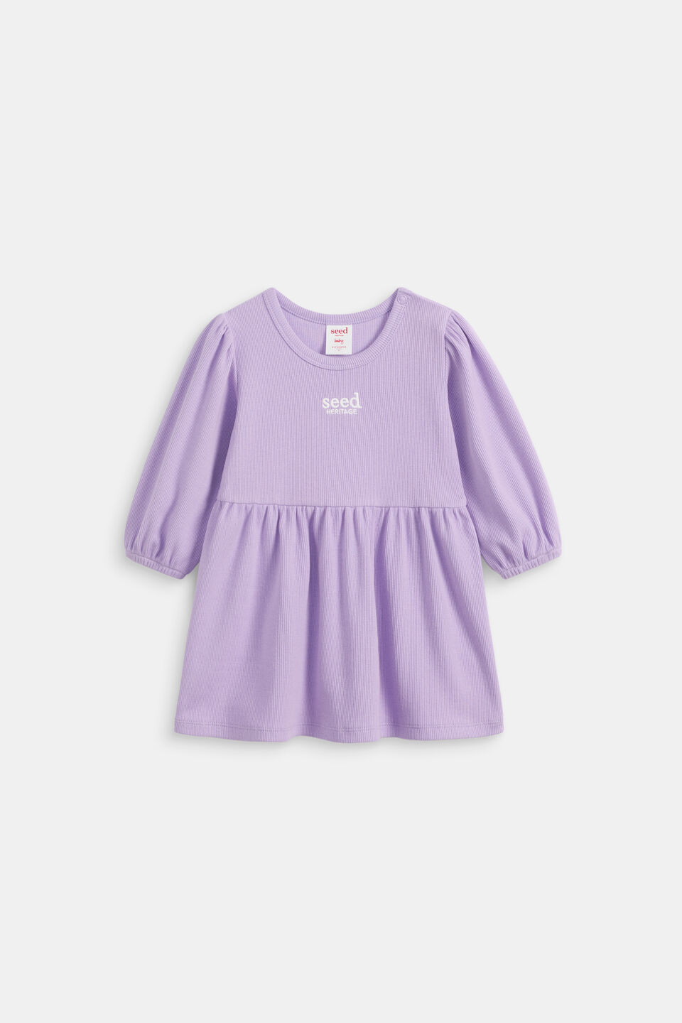 Logo Rib Dress  Lilac
