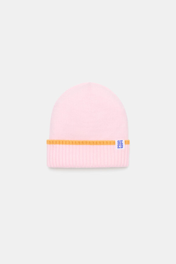 Basic Knit Beanie  Pink Lemonade  hi-res