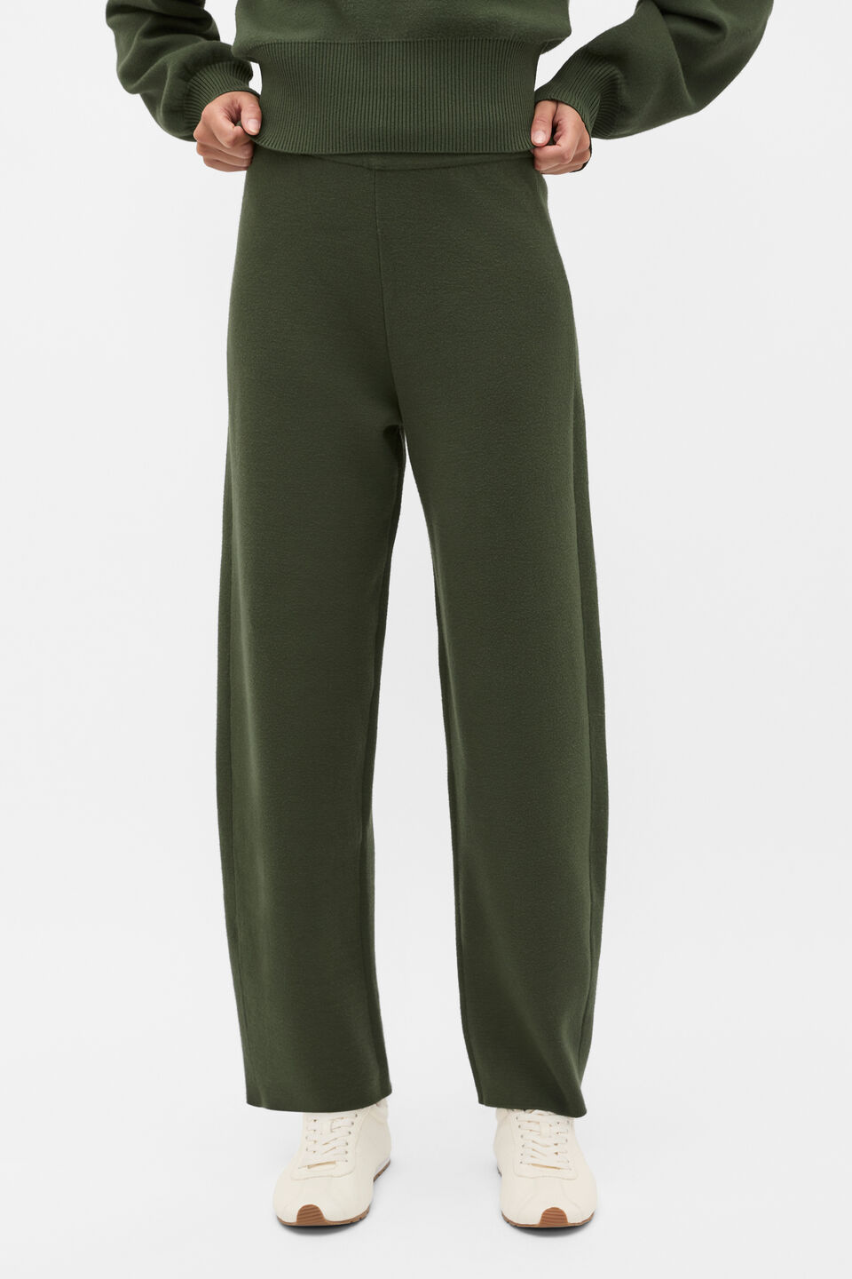 Double Knit Barrel Pant  Deep Forest