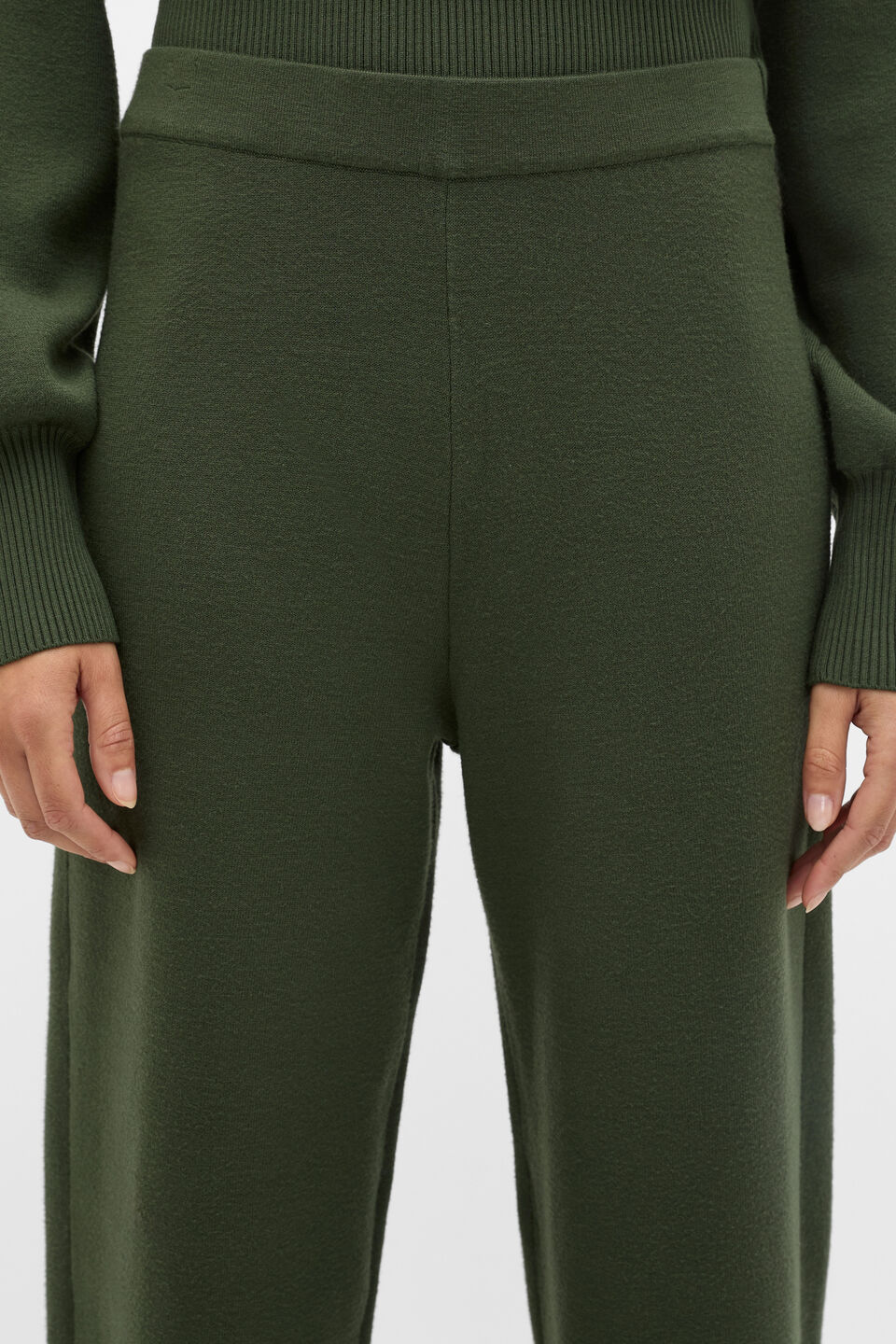 Double Knit Barrel Pant  Deep Forest