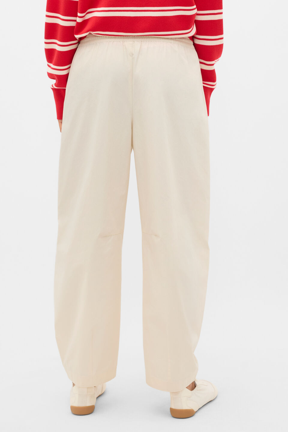 Cotton Elasticated Pant  Coconut Cream