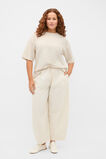 Rib Oversized Tee  Coconut Cream Marle  hi-res
