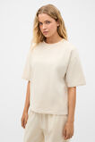 Rib Oversized Tee  Coconut Cream Marle  hi-res