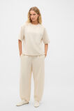 Rib Oversized Tee  Coconut Cream Marle  hi-res