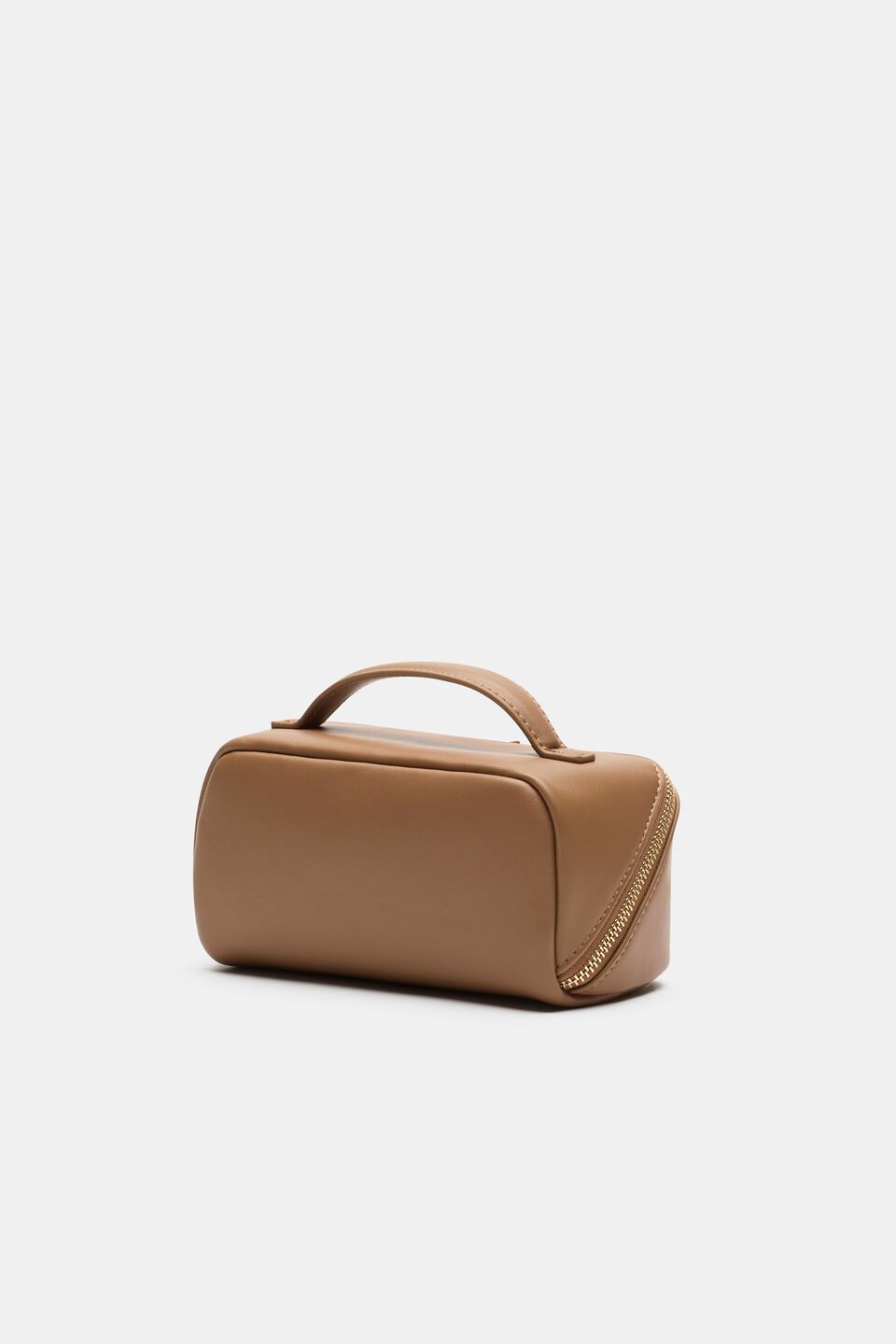 Zip Around Cosmetic Case Small  Tan