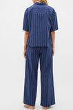 Stripe Shirt and Pant PJ Set  Royal Blue  hi-res