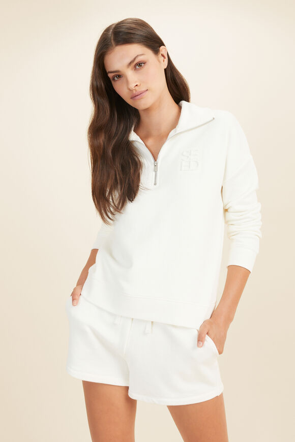 Core Logo Sweat  Cloud Cream  hi-res