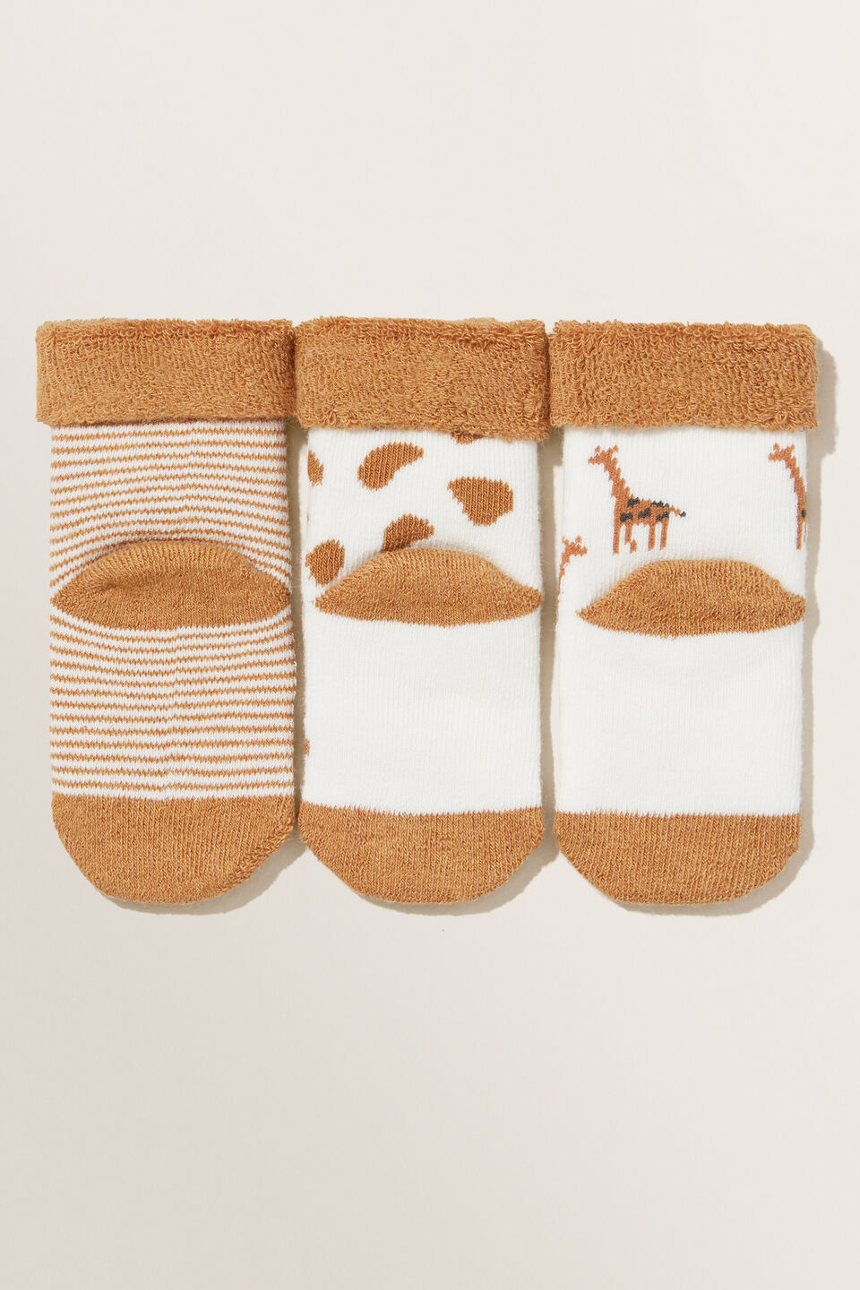 Giraffe Socks 3Pk  Multi