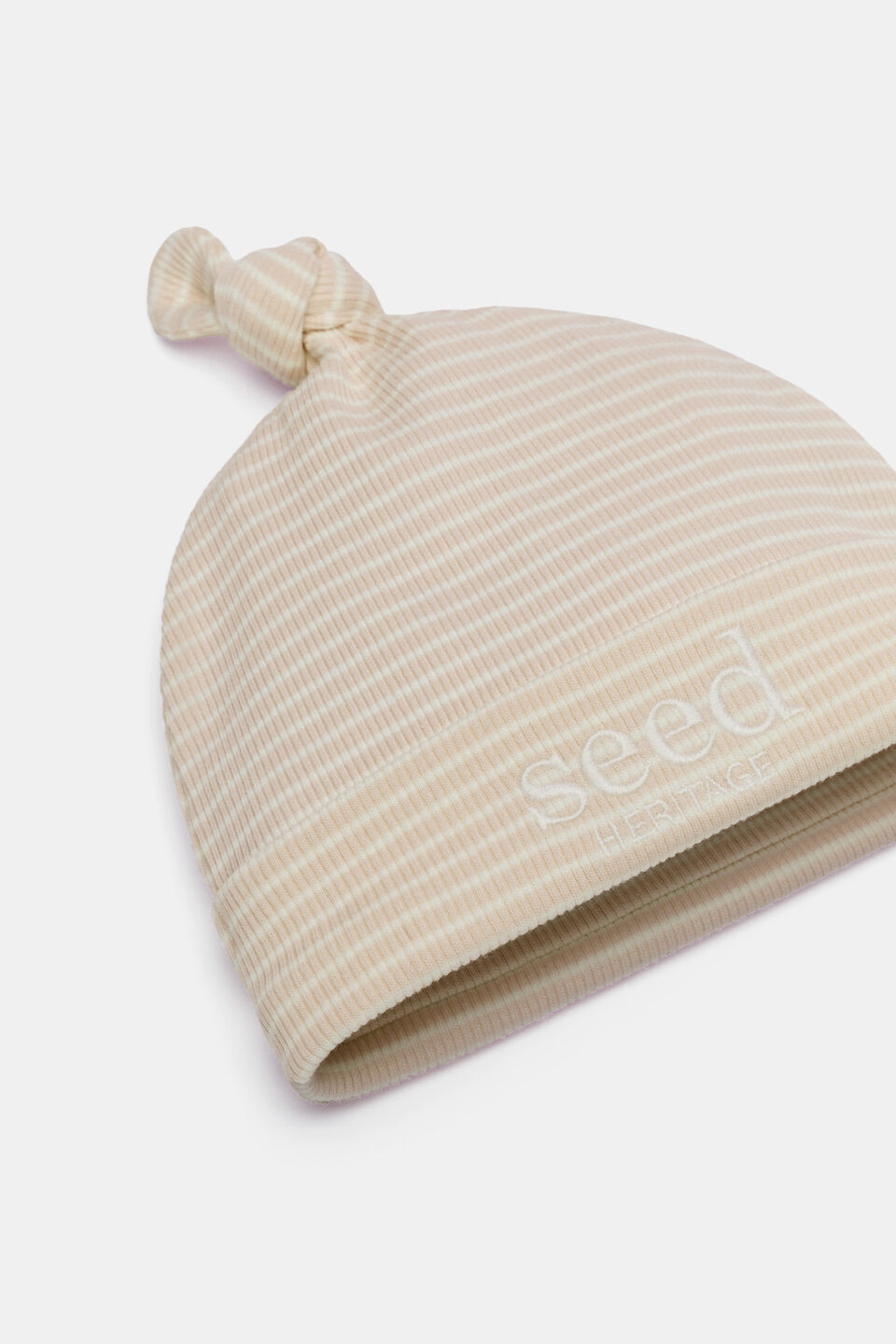 Core Rib Logo Hat  Sand Stripe