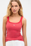 Core Heritage Rib Tank  Chilli Red Stripe  hi-res