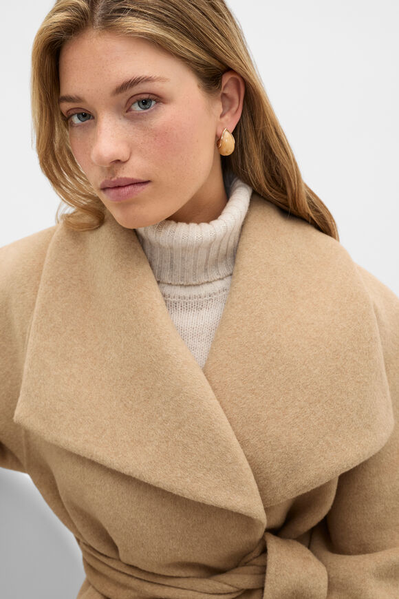 Round Resin Earring  Sandstone  hi-res