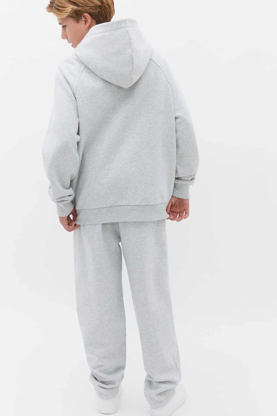 Essential Hoodie  Mid Grey Marle