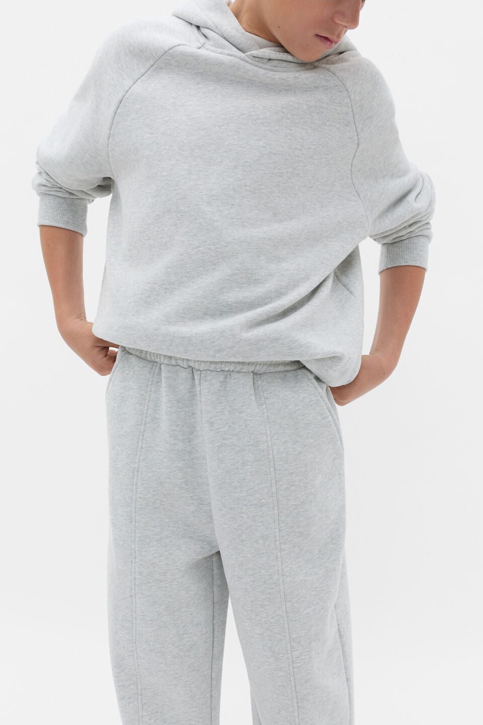 Tapered Track Pant  Mid Grey Marle