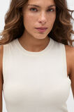 Cotton Blend Knit Top  Coconut Cream  hi-res